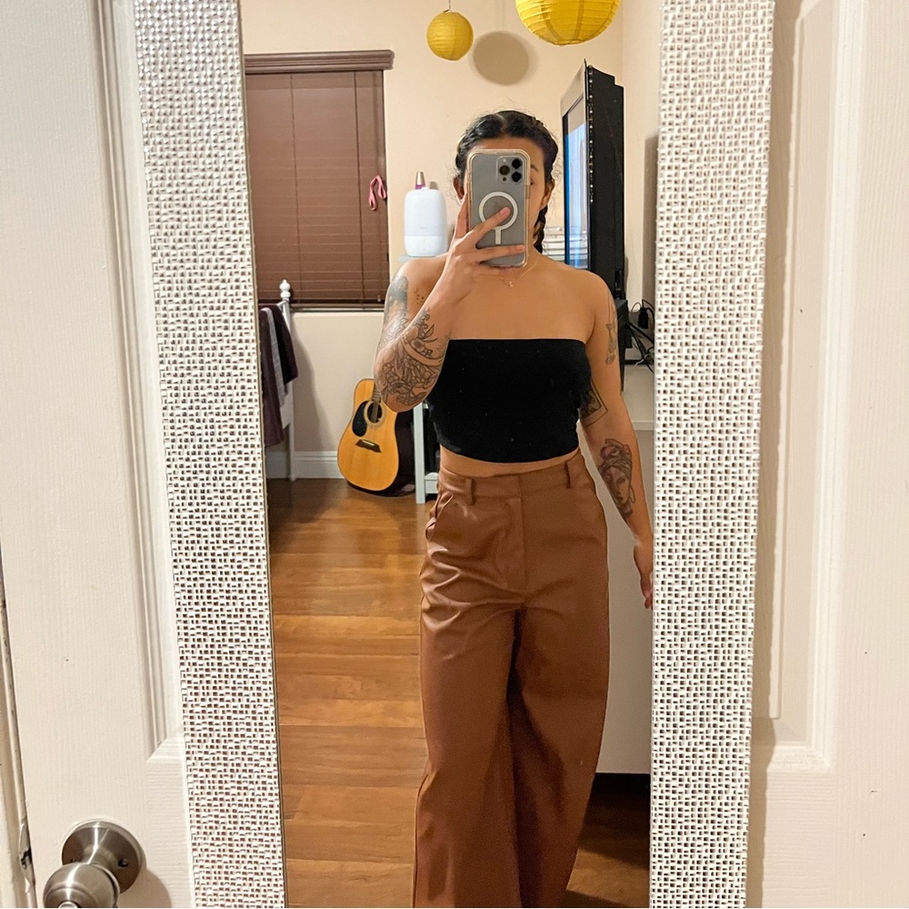 Brown Leather Pants